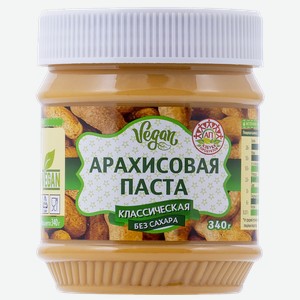 Паста арахисовая без сахара Азбука продуктов Классическая Супер Нитри п/б, 340 г