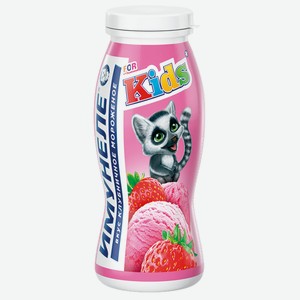 Йогурт 1,5% питьевой Нео Имунеле Кидс Клубничное мороженое ВБД п/б, 100 мл