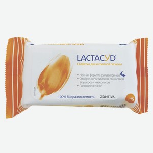 Салфетки Lactacyd для интимной гигиены, 15листов