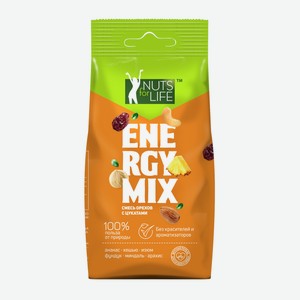 Смесь орехов Nuts for Life Energy mix с цукатами, 100г