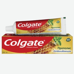 Зубная паста Colgate Прополис отбеливающая с натуральными ингредиентами для бережного отбеливания зубов, 100мл