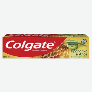Зубная паста Colgate Прополис и Алоэ с натуральными ингредиентами для защиты от кариеса и свежего дыхания, 100мл