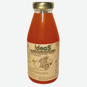 Детокс-сок IDEAS ананас-апельсин-гранат, 300мл