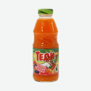 Нектар Теди Морковь-Персик-Яблоко, 0.3 л, стеклянная бутылка