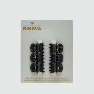Краб для волос мини RINOVA Черный 6 шт