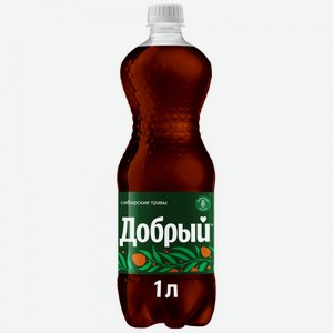 Напиток Добрый Лимонады России Сибирские травы безалкогольный сильногазированный 1 л