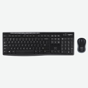 Клавиатура и мышь Комплект (клавиатура+мышь) MK270 USB беспроводной Черный Logitech