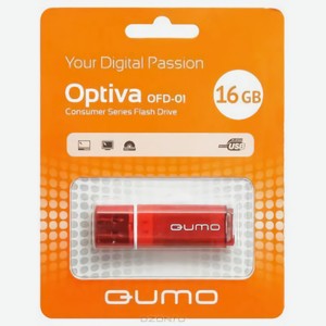 Флешка Optiva 01 QM16GUD-OP1-RED 16Gb Красная Qumo