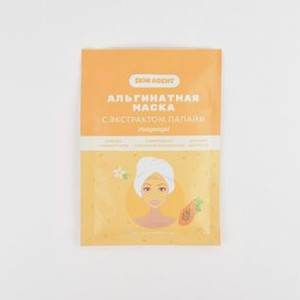 Очищающая альгинатная маска для лица SKIN AGENT Papaya Extract 30 гр