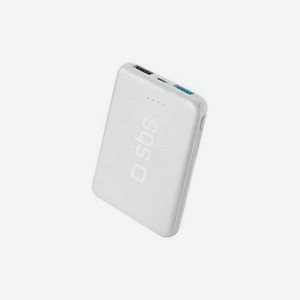 Внешний аккумулятор SBS, 2 USB порта, 5000мАч, белый (TEBB5000POCW)