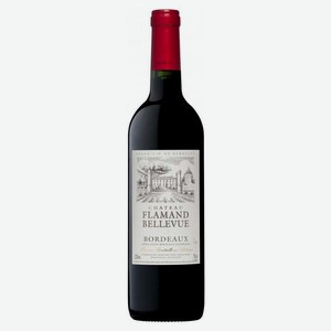 Вино Chateau Flamand Bellevue красное сухое Франция, 0,75 л