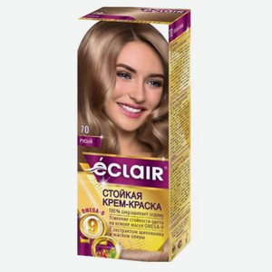Крем-краска для волос Eclair Omega 9 Стойкая тон 7.0 Русый / Medium blonde