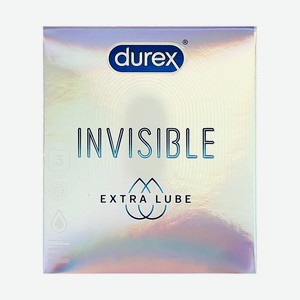 Презервативы `DUREX` Invisible Extra Lube 3 шт