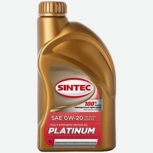 Моторное масло SINTEC Platinum C5, 0W-20, 1л, синтетическое [322761]