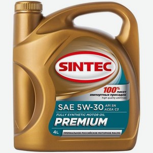 Моторное масло SINTEC Premium C3, 5W-30, 4л, синтетическое [900376]