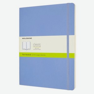 Блокнот Moleskine Classic Soft, 192стр, без разлиновки, мягкая обложка, голубая гортензия [qp623b42]