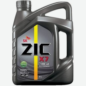 Моторное масло ZIC X7 Diesel, 10W-40, 6л, синтетическое [172607]