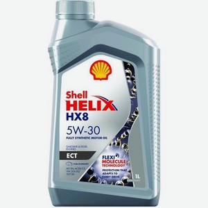 Моторное масло SHELL HX8 ECT, 5W-30, 1л, синтетическое [550048036]