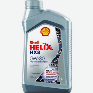 Моторное масло SHELL Helix HX8, 0W-30, 1л, синтетическое [550050027]