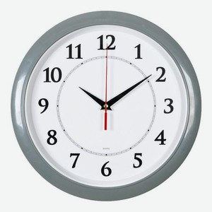 Настенные часы Бюрократ WALLC-R89P, аналоговые, серый