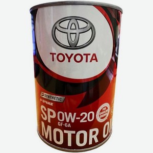 Моторное масло Toyota SP, 0W-20, 1л, синтетическое [08880-13206]