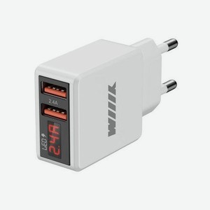Сетевое зарядное устройство Wiiix UNNK-4-2-02-FAST, 2xUSB, 2.4A, белый