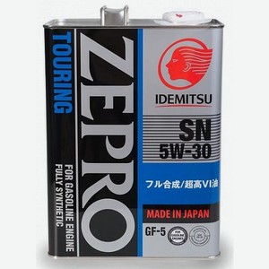 Моторное масло IDEMITSU Zepro Touring, 5W-30, 4л, синтетическое [4251004]