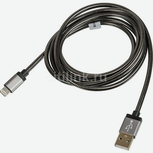 Кабель HAMA Metal, Lightning (m) - USB (m), 1.5м, MFI, в оплетке, черный [00173626]