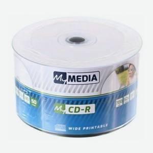 Оптический диск CD-R MYMEDIA 700МБ 52x, 50шт., pack wrap, printable [69206]