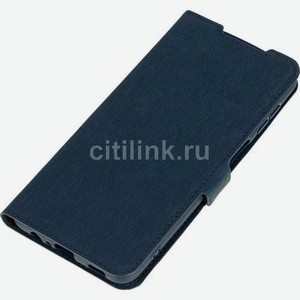 Чехол (флип-кейс) DF sFlip-75, для Samsung Galaxy A12/M12, противоударный, синий [df sflip-75 (blue)]