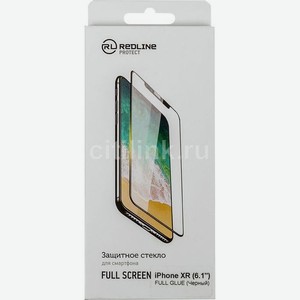 Защитное стекло для экрана Redline для Apple iPhone XR/11 1 шт, с аппликатором для разглаживания, черный [ут000016086]