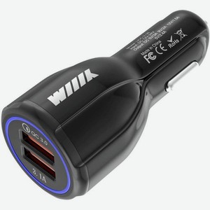 Автомобильное зарядное устройство Wiiix UCC-2-38, 2xUSB, 3A, черный
