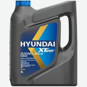 Моторное масло Hyundai XTeer Diesel Ultra, 5W-40, 4л, синтетическое [1041223]