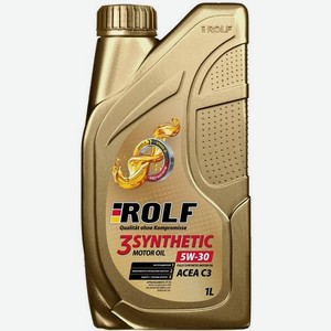 Моторное масло ROLF 3-Synthenic, 5W-30, 1л, синтетическое [322728]