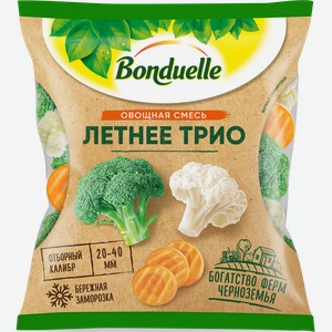 Овощная смесь замороженная Бондюэль Летнее Трио Бондюэль ООО м/у, 400 г