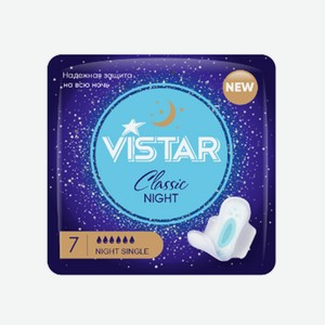 Прокладки VISTAR Классик Night Single 7шт