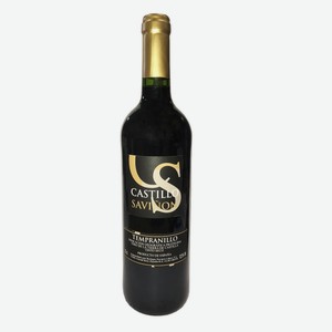 Вино  КАСТИЛЬО САВИНЬОН ТЕМПРАНИЛЬО  сортовое ординарное регион Кастилия - Ла-Манча красное сухое 0,75л 12%