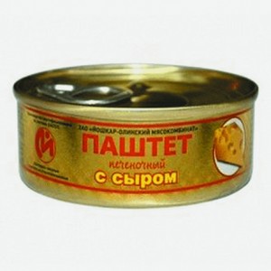 Паштет печёночный «Йошкар-Олинский» с сыром, 100 г