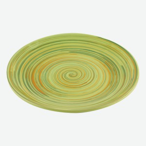 Тарелка для вторых блюд Борисовская Керамика Витаминка 22 см зеленая
