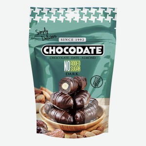 Сухофрукты в глазури Chocodate финики с миндалем в темном шоколаде без добавления сахара 100 г