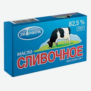 Сливочное масло несоленое Экомилк 82,5% БЗМЖ 180 г