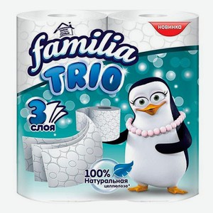 Туалетная бумага Familia Трио 3 слоя 4 рулона