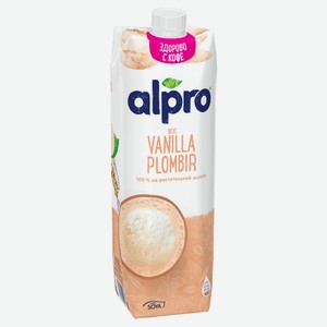 Напиток растительный Alpro соевый со вкусом ванильного пломбира 0,7%, 1 л