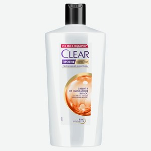 Шампунь против перхоти Clear Защита от выпадения волос, 610 мл