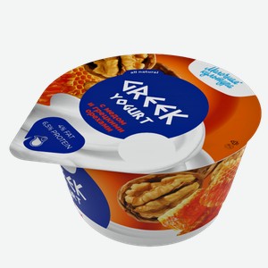 Йогурт греческий GREEK YOGURT мёд-грецкие орехи, 4%, 130г