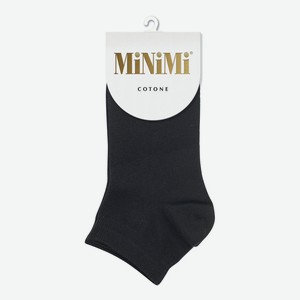 Носки женские Minimi mini cotone 1201 однотонный укороченный - Nero, Без дизайна, 39-41