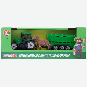 Фермерский набор (трактор + прицеп + фигурка), арт. 85001, 85002, 85003