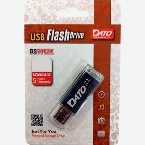 Флешка USB 2.0 DS7012K-16G 16Gb Черная Dato
