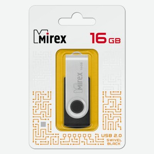 Флешка Swivel USB 2.0 13600-FMURUS16 16Gb Черная Mirex