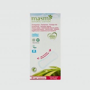 Ежедневные анатомические гигиенические прокладки из органического хлопка MASMI Natural Cotton 30 шт